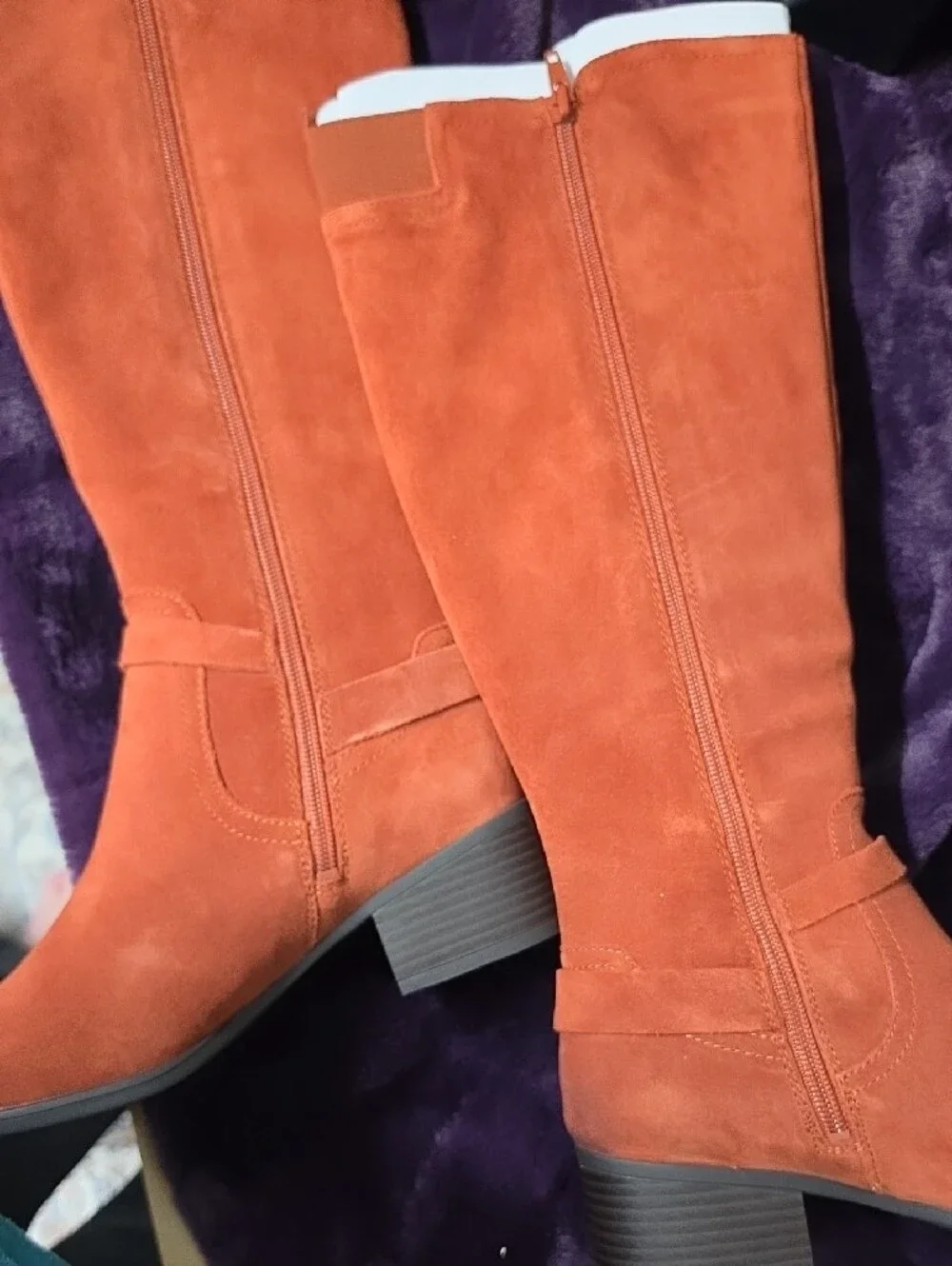 Naturalizer Women's Terracotta Suede Over-the-Knee Boots Sz 8